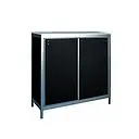 Comptoir - Bern Noir / Alu avec clé 